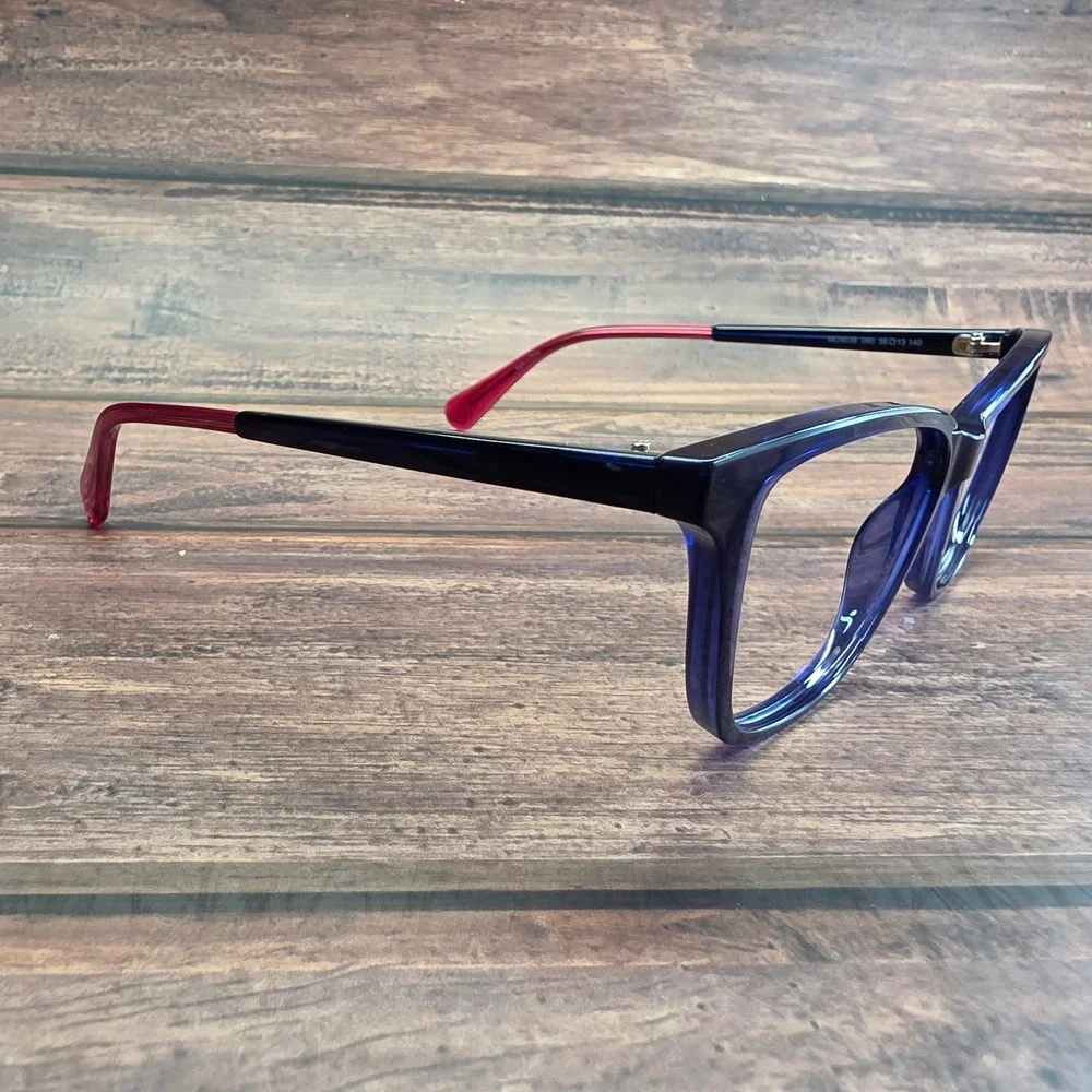 Max&Co. MO5038 090 Blue Red Cat Eye Eyeglass Frames 56-13-140 Womens